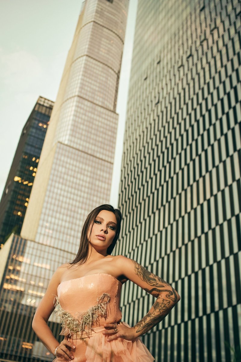 Model Below the Skyscrapers of Hudson Yards