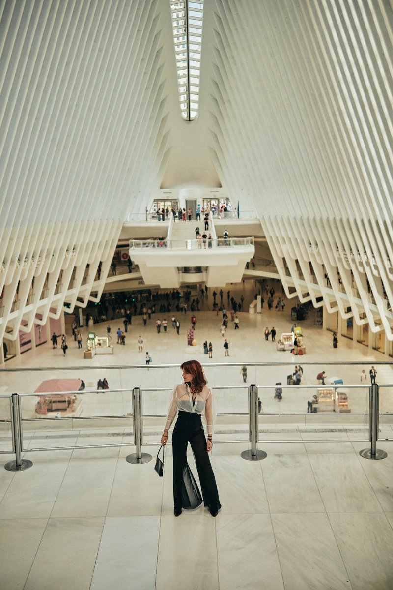 Woman Inside the Oculus at the World Trade Center