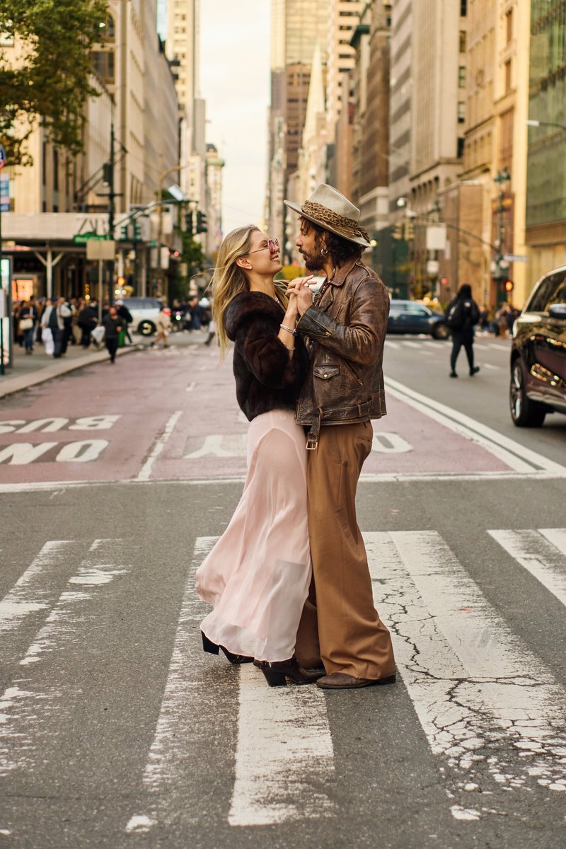 Couple Dancing on a Fifth Avenue Crosswalk