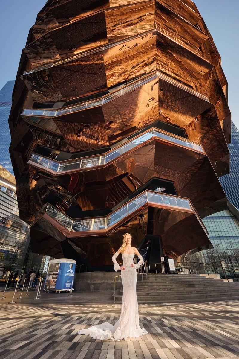 Bride at the Vessel in Hudson Yards