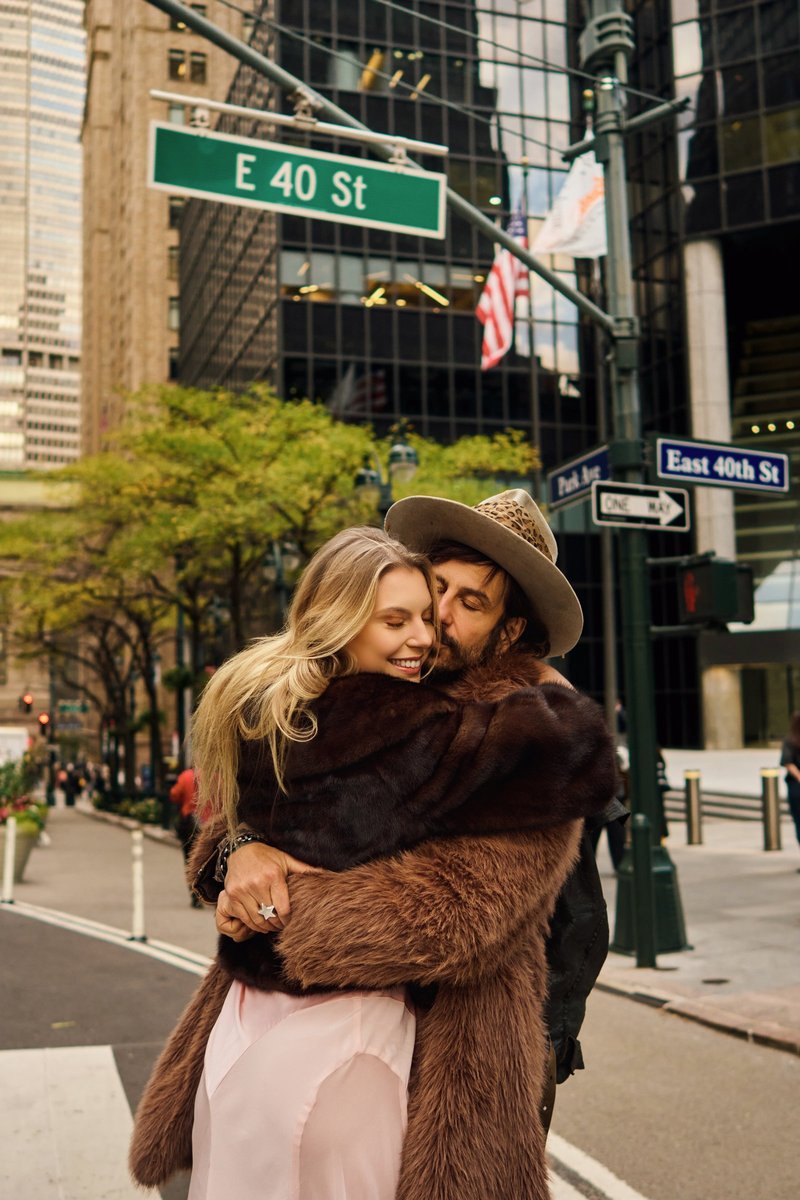 Couple Embracing at East 40th Street in Midtown
